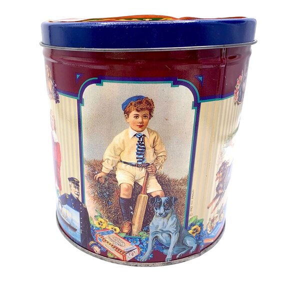 Baker's Estate Shortbread Cookies Food Tin Metal Storage Canister Victorian Chil - Picture 4 of 10